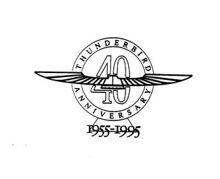 THUNDERBIRD 40 ANNIVERSARY 1955-1995 logo