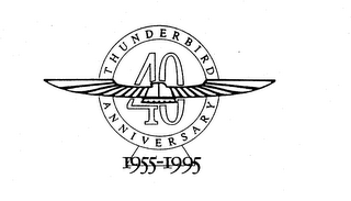 THUNDERBIRD 40 ANNIVERSARY 1955-1995 logo