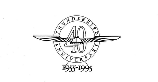 THUNDERBIRD ANNIVERSARY 40 1955-1995 logo