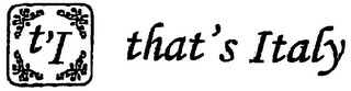 T'I THAT'S ITALY logo
