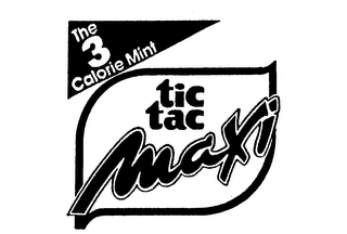 TIC TAC MAXI THE 3 CALORIE MINT logo