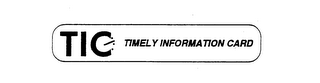 TIC TIMELY INFORMATION CARD logo