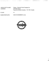 TICKERS WATCH & CLOCK COMPANY INC. logo