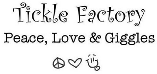 TICKLE FACTORY PEACE, LOVE & GIGGLES logo