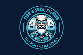 TIDE & SEEK FISHING STAY HUNGRY, STAY HUMBLE logo