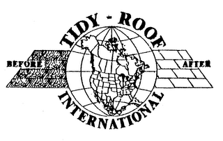 TIDY-ROOF BEFORE AFTER INTERNATIONAL logo