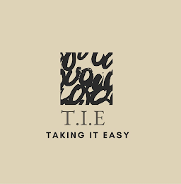 T.I.E TAKING IT EASY logo