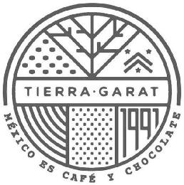 TIERRA · GARAT MÉXICO ES CAFÉ Y CHOCOLATE 1991 logo