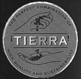 TIERRA THE PERFECT COMBINATION OF HIGH QUALITY AND SUSTAINABILITY logo