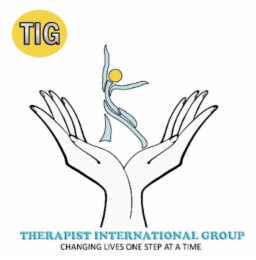 TIG THERAPIST INTERNATIONAL GROUP CHANGING LIVES ONE STEP AT A TIME logo