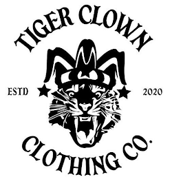 TIGER CLOWN CLOTHING CO. ESTD 2020 logo