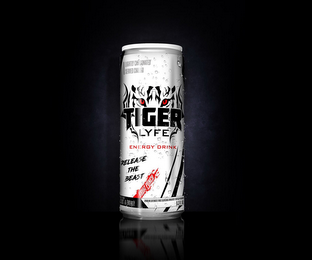 TIGER LYFE ENERGY DRINK RELEASE THE BEAST logo