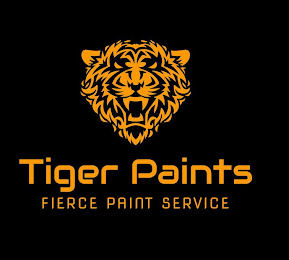 TIGER PAINTS FIERCE PAINT SERVICE logo