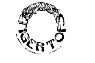 TIGERTOPS 8904 WELSH WAY HUDSON, FLORIDA 34667 MADE IN THE U.S.A. logo