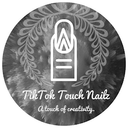 TIKTOK TOUCH NAILZ A TOUCH OF CREATIVITY. logo