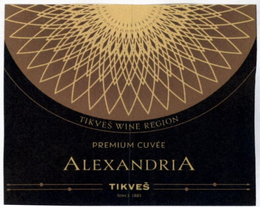 TIKVEŠ WINE REGION PREMIUM CUVÉE ALEXANDRIA TIKVEŠ SINCE 1885 logo