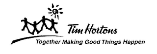 TIM HORTONS TOGETHER MAKING GOOD THINGS HAPPEN logo
