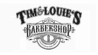 TIM & LOUIE'S BARBERSHOP CLEAN CUTS CLEAN SHAVES logo