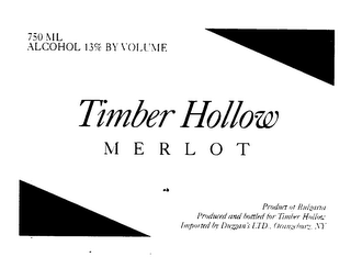 TIMBER HOLLOW MERLOT logo