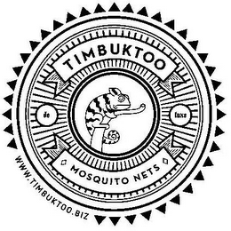 TIMBUKTOO MOSQUITO NETS DE LUXE WWW.TIMBUKTOO.BIZ logo