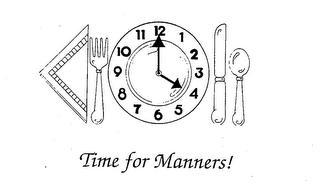 TIME FOR MANNERS! logo