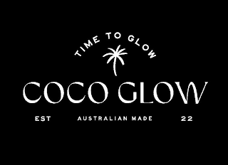 TIME TO GLOW COCO GLOW EST AUSTRALIAN MADE 22 logo