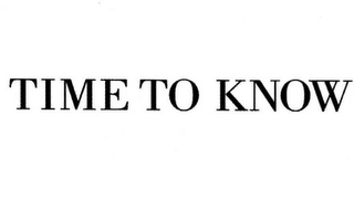 TIME TO KNOW logo