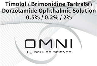 TIMOLOL / BRIMONIDINE TARTRATE / DORZOLAMIDE OPHTHALMIC SOLUTION 0.5% / 0.2% / 2% OMNI BY OCULAR SCIENCE logo