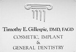 TIMOTHY E. GILLESPIE, DMD, FAGD COSMETIC, IMPLANT & GENERAL DENTISTRY logo