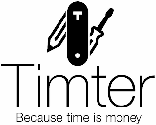 TIMTER BECAUSE TIME IS MONEY T logo