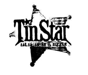 TIN STAR SALSA, SMOKE & SIZZLE logo