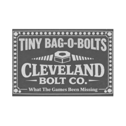 TINY BAG-O-BOLTS CLEVELAND - BOLT CO. - WHAT THE GAMES BEEN MISSING logo