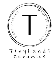 TINYHANDS CERAMICS T HAND-PAINTED MADE IN THAILAND logo