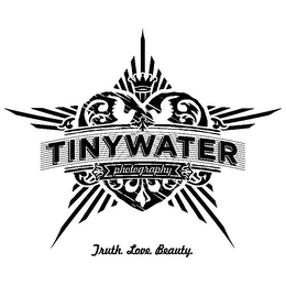 TINYWATER PHOTOGRAPHY TRUTH. LOVE. BEAUTY. logo