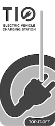TIO ELECTRIC VEHICLE CHARGING STATION TOP-IT-OFF logo