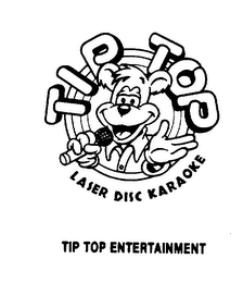 TIP TOP LASER DISC KARAOKE TIP TOP ENTERTAINMENT logo