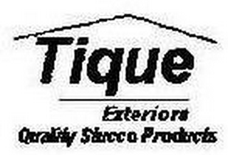 TIQUE EXTERIORS QUALITY STUCCO PRODUCTS logo