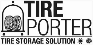 TIRE PORTER TIRE STORAGE SOLUTION logo
