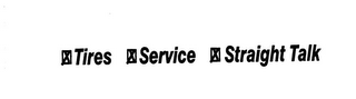 TIRES SERVICE STRAIGHT TALK X X X logo