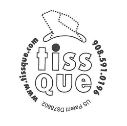 TISSQUE WWW.TISSQUE.COM 908.591.0196 US PATENT D878802 logo