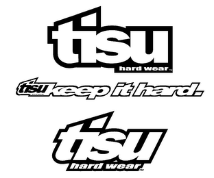 TISU HARD WEAR TISU HARD WEAR KEEP IT HARD. TISU HARD WEAR logo