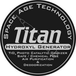 TITAN HYDROXYL GENERATOR SPACE AGE TECHNOLOGY TIO2 PHOTO CATALYTIC OXIDIZER SAFE / CHEMICAL FREE AIR PURIFICATION & DEODORIZATION logo