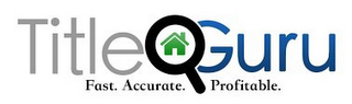 TITLE GURU FAST. ACCURATE. PROFITABLE logo