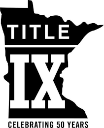 TITLE IX CELEBRATING 50 YEARS logo