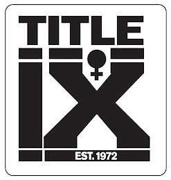 TITLE IX EST. 1972 logo