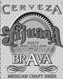 TJ BRAVA CERVEZA TIJUANA T·J BRAVA MEXICAN CRAFT BEER logo