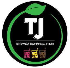 TJ BREWED TEA REAL FRUIT logo