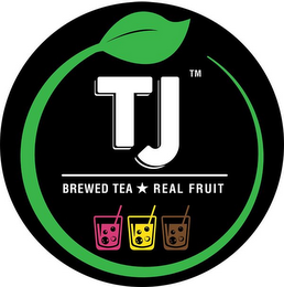 TJ BREWED TEA REAL FRUIT logo
