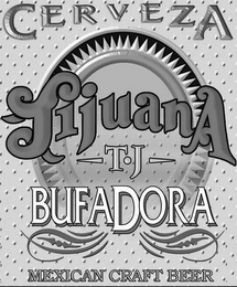 TJ BUFADORA CERVEZA TIJUANA MEXICAN CRAFT BEER logo