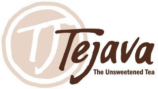 TJ TEJAVA THE UNSWEETENED TEA logo